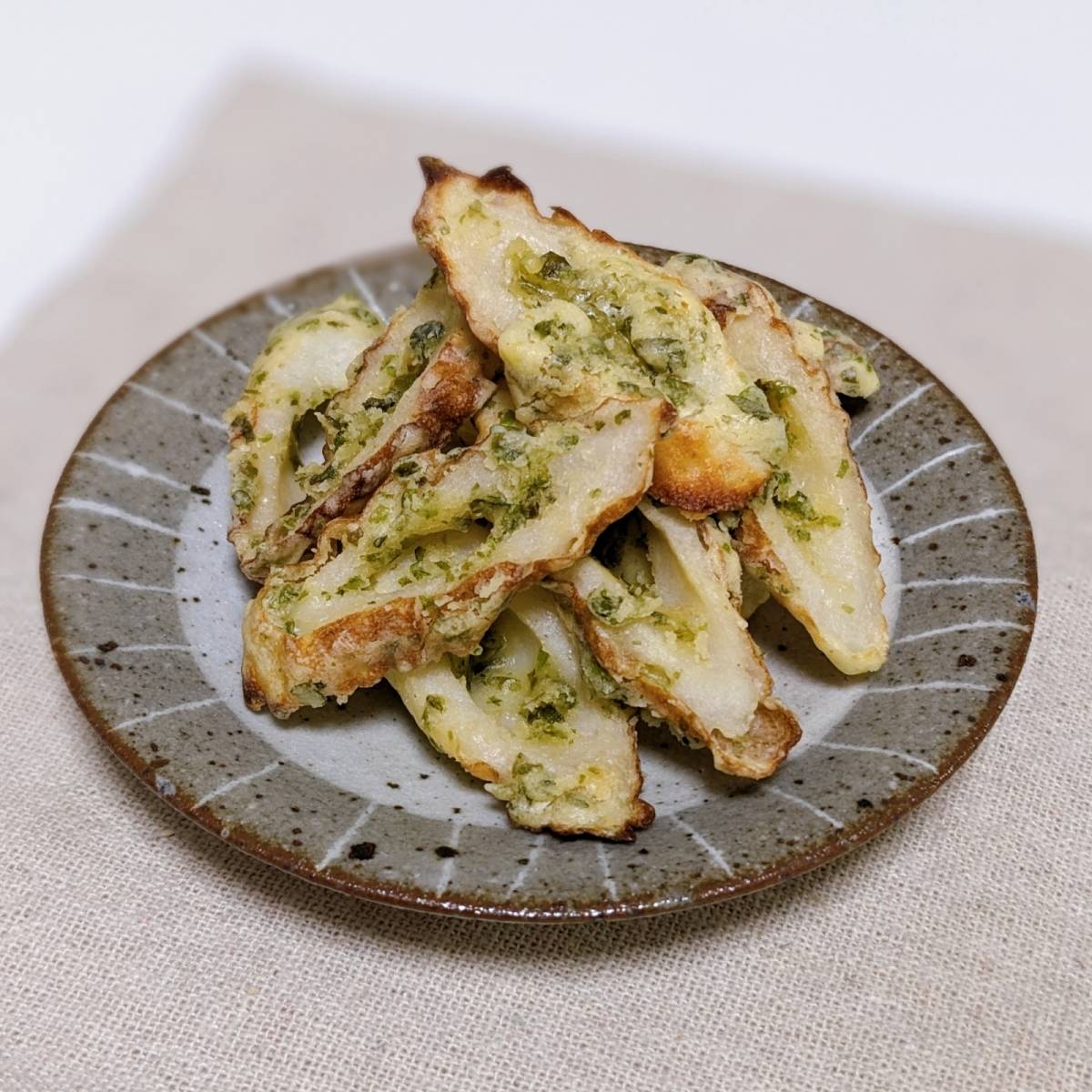 ニッスイ公式の「活ちくわの揚げない磯辺揚げ風」のレシピ