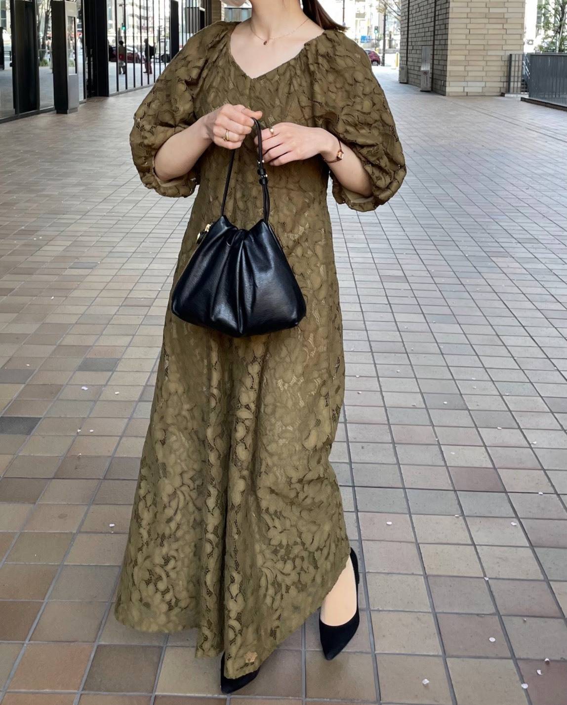 「CLANE」のレースワンピースコーデ