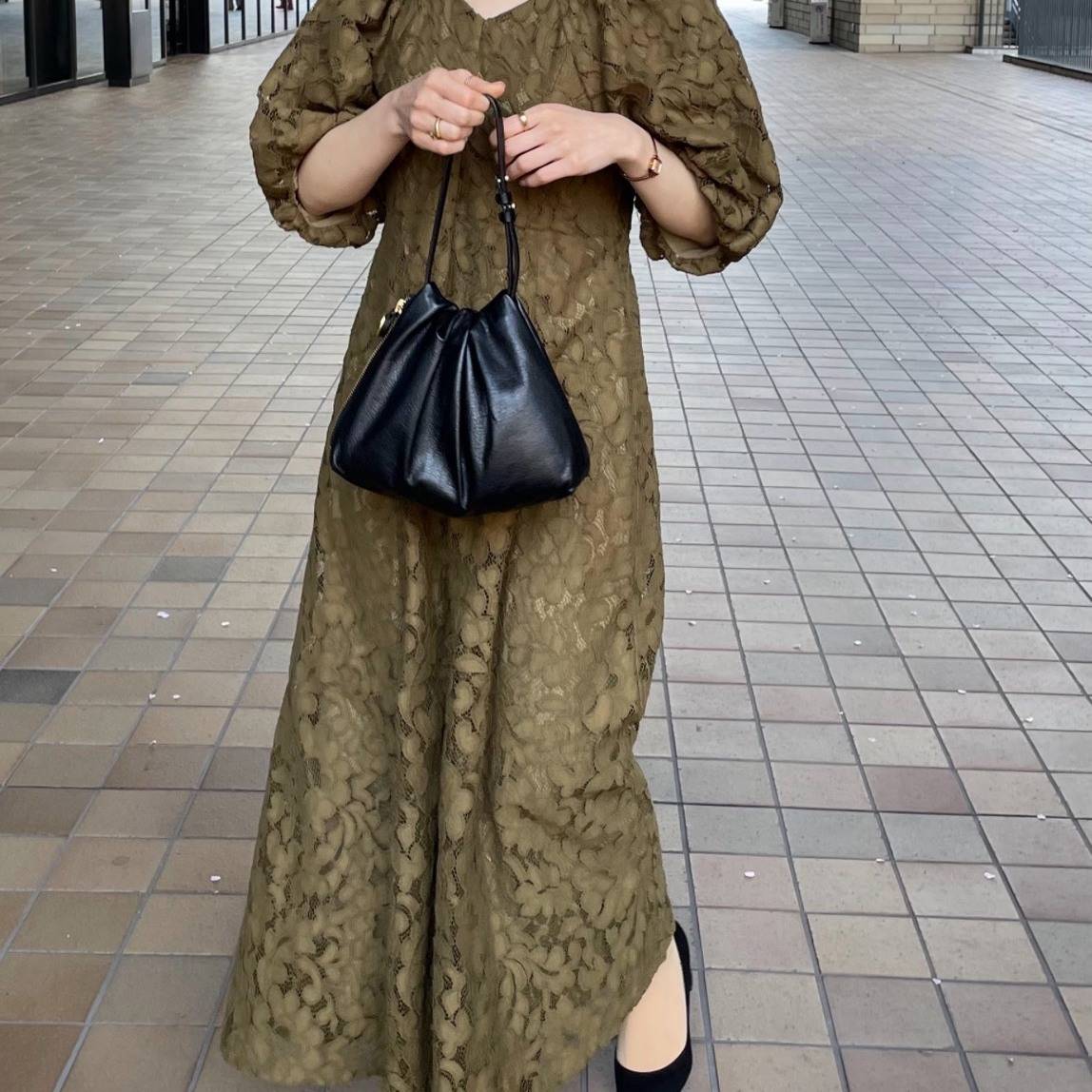 「CLANE」のレースワンピースコーデ