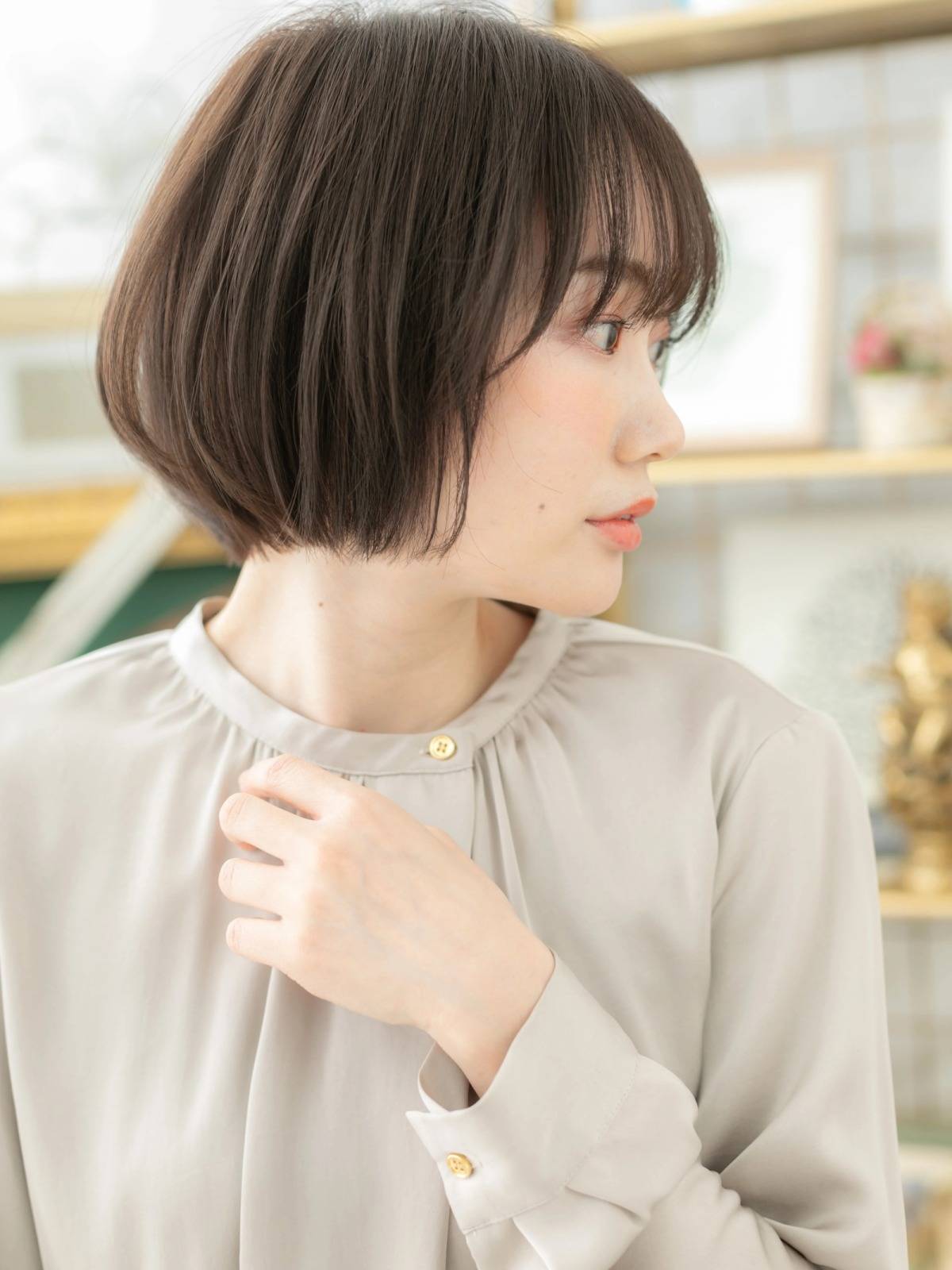 自然にまとまる丸みボブ