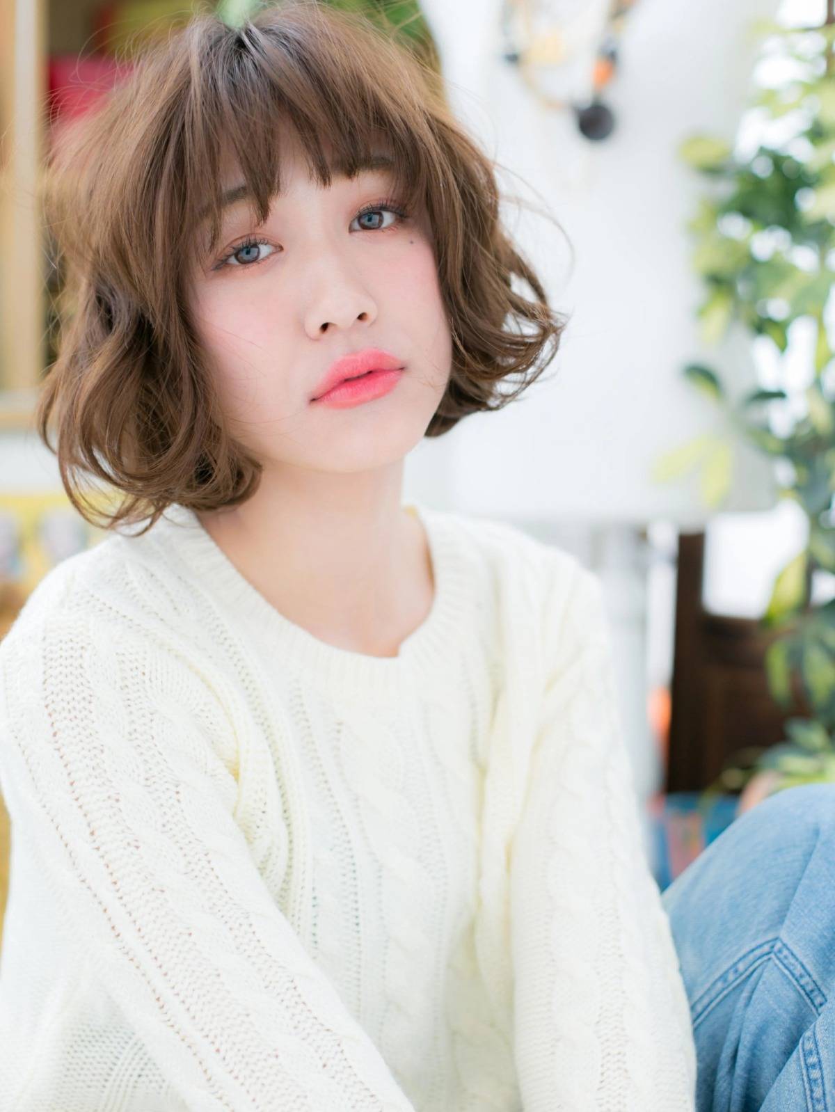 立体感カールボブ