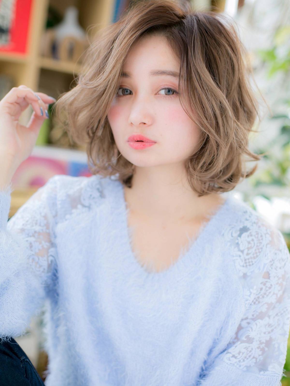 外国人風ハイトーンボブ