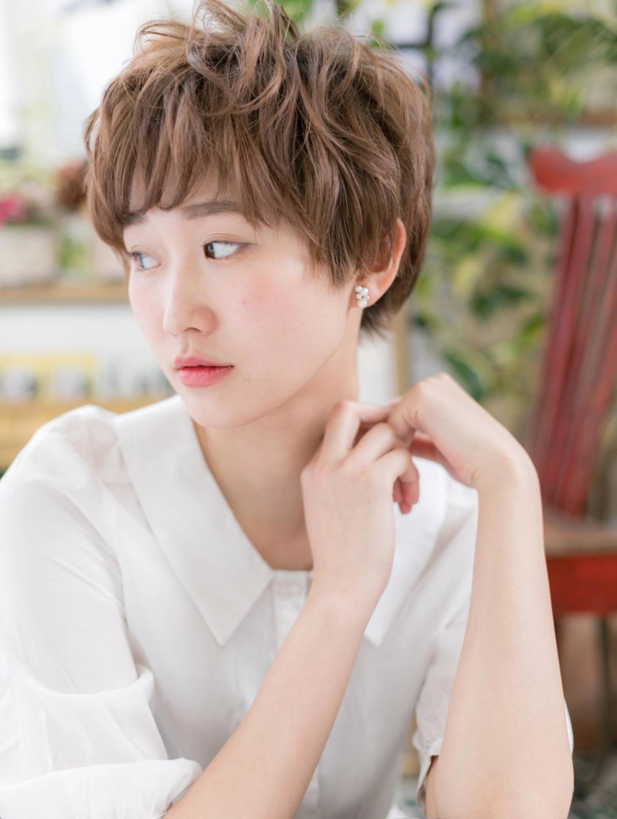 立体感レイヤーショート