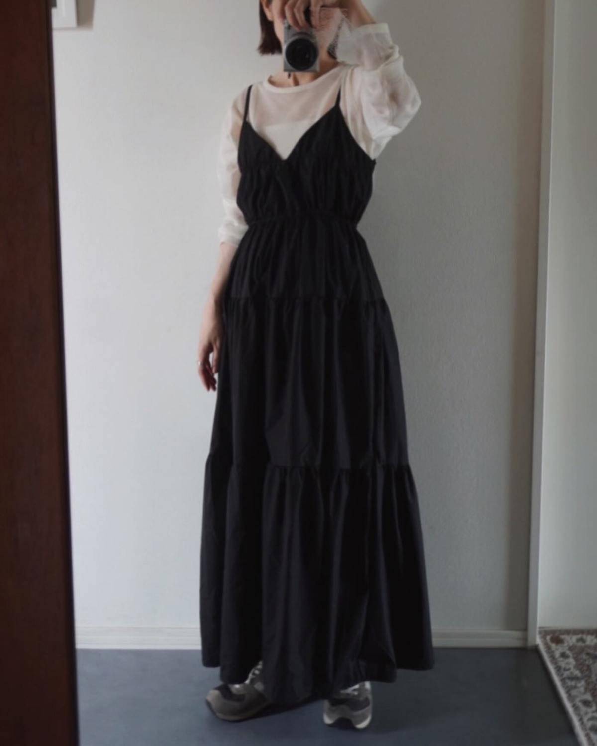 シアートップス×キャミワンピース