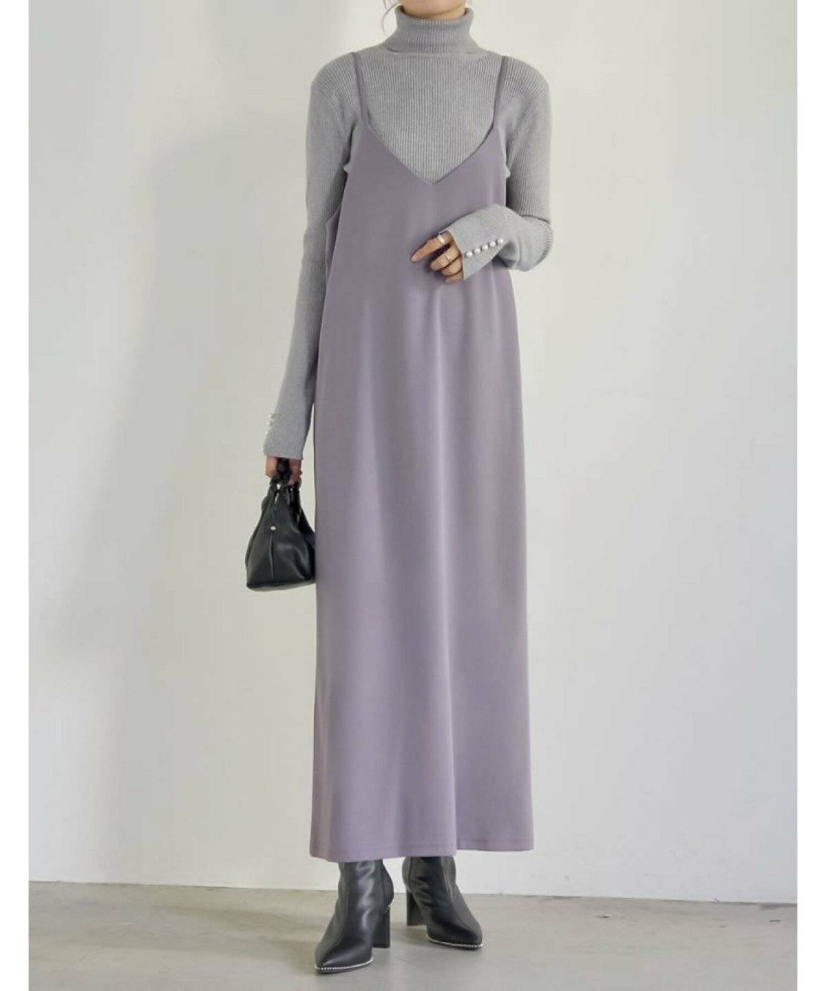 キャミワンピースコーデ