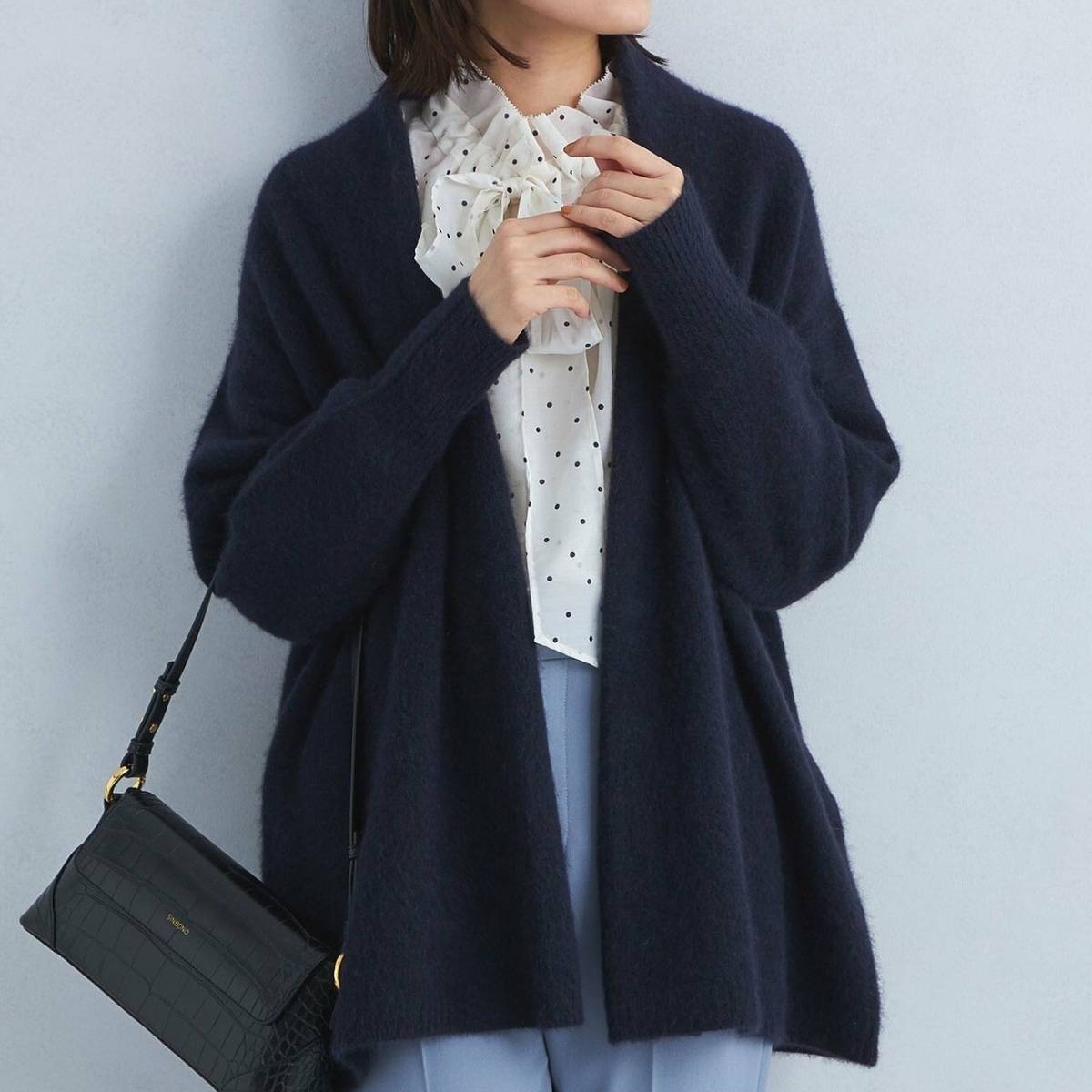 UNITED ARROWS LTD. OUTLET FOXブレンド ミドル ニット カーディガン