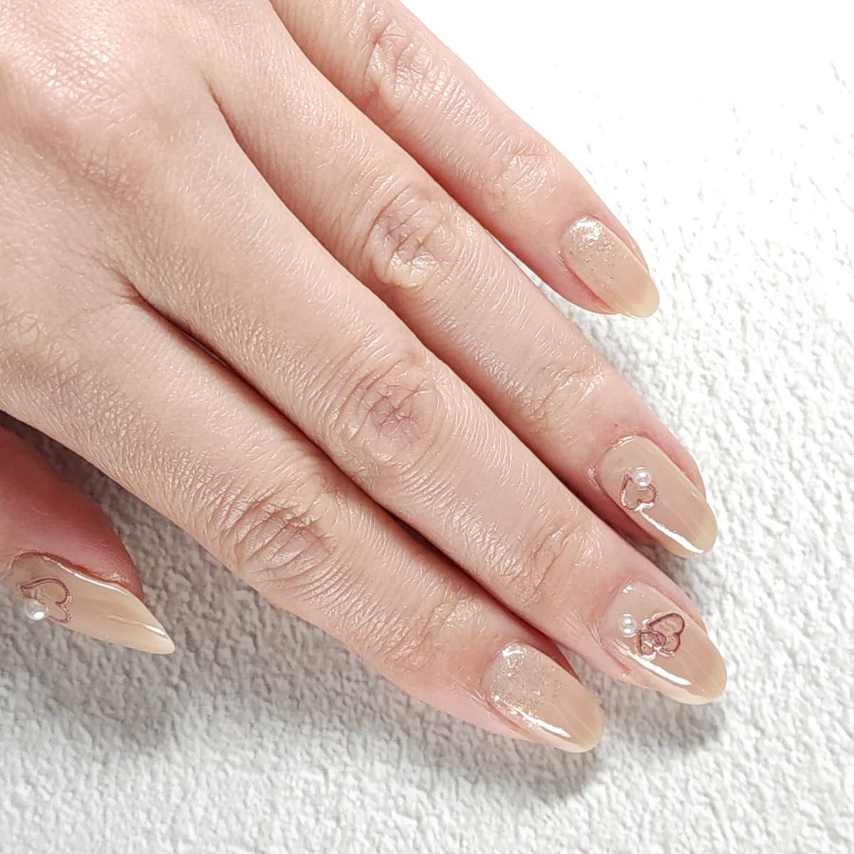 大人のハートネイル