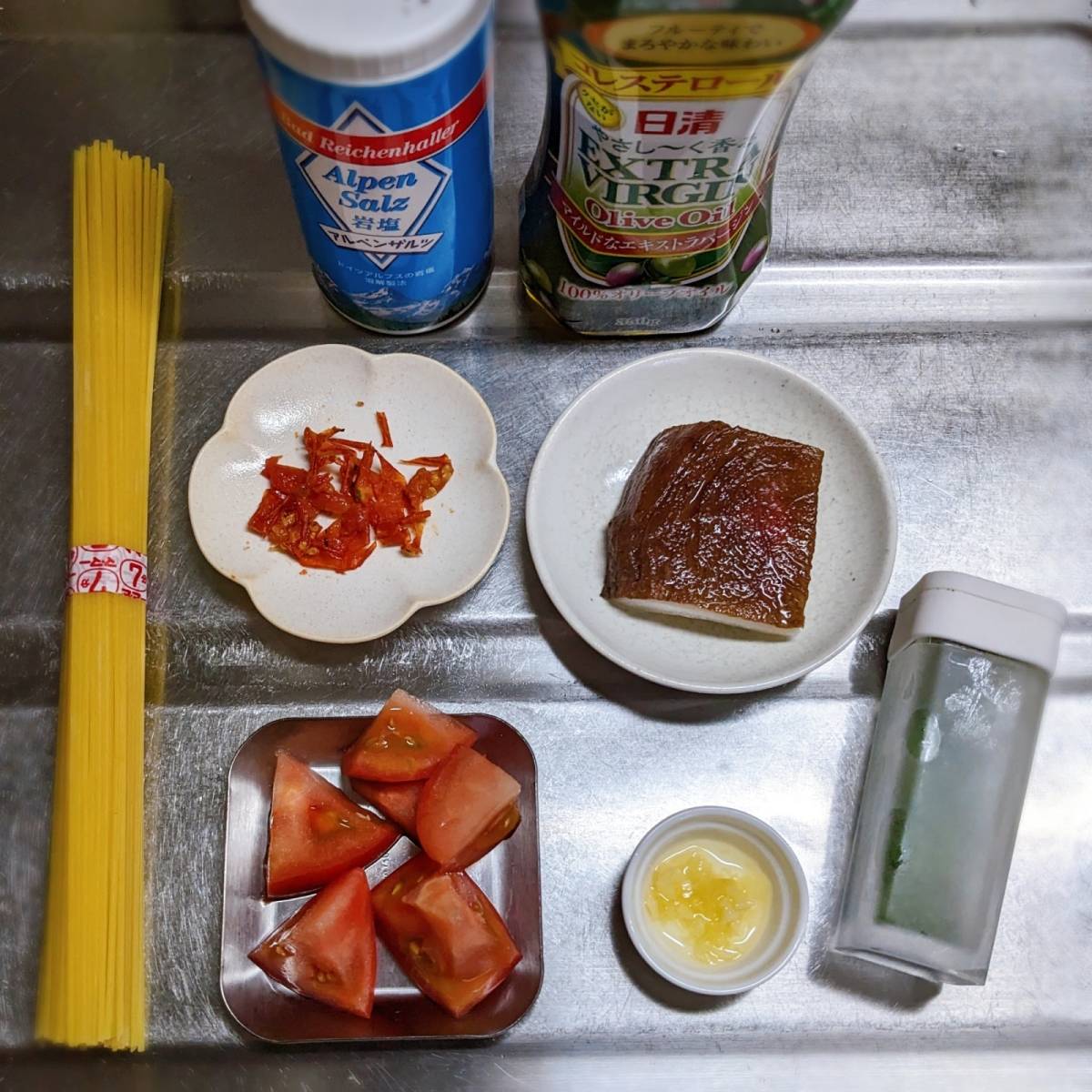 マ・マー公式の「たことドライトマトのスパゲティ」のレシピ