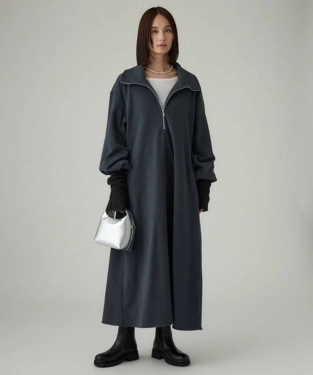 BABYLONE フリースロングワンピース