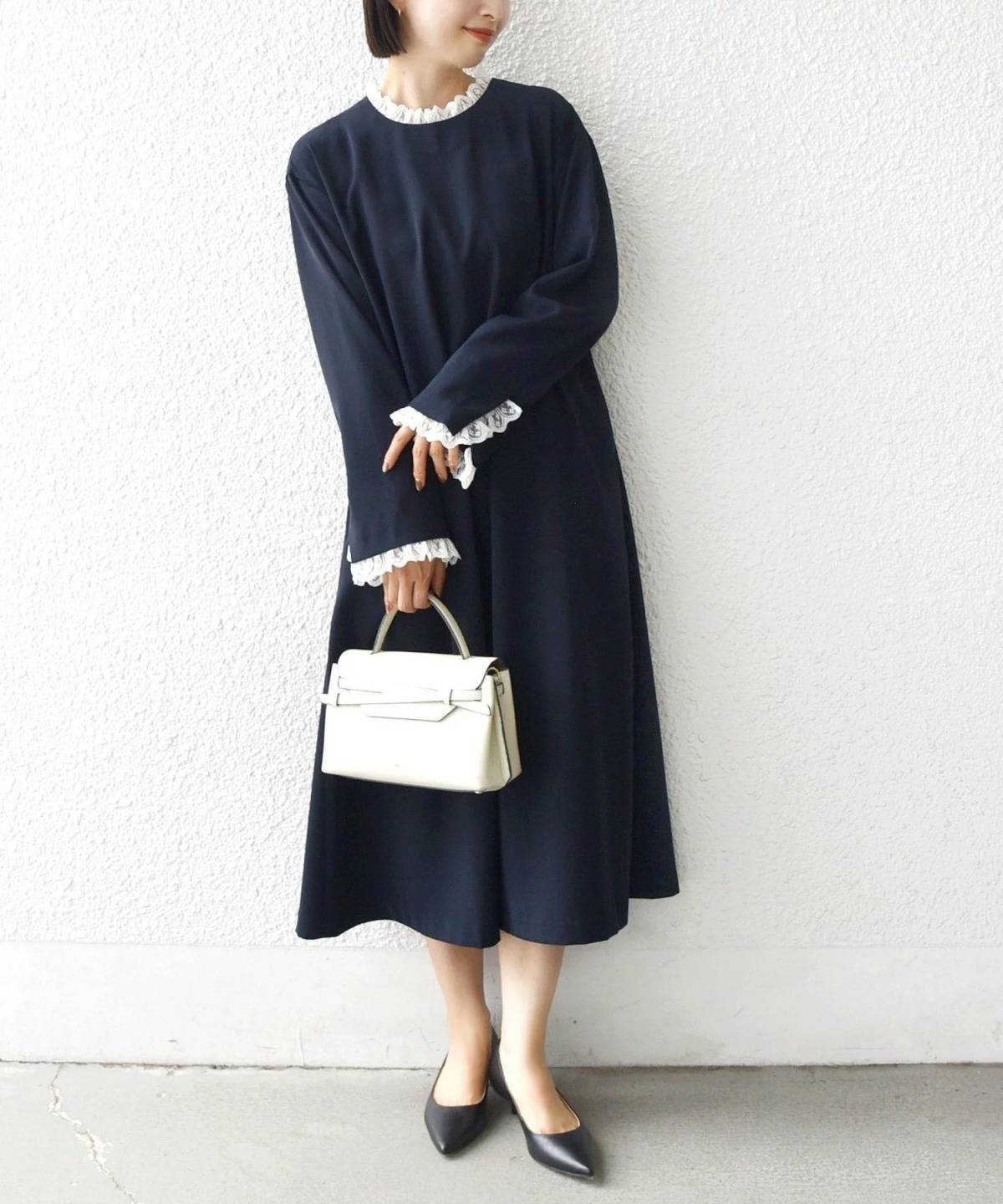 SHIPS フリル レース ワンピース