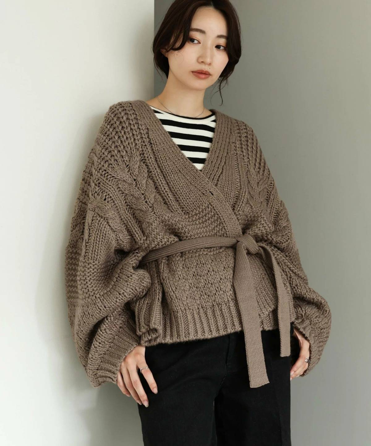 SELECT MOCA Cable wide cardigan