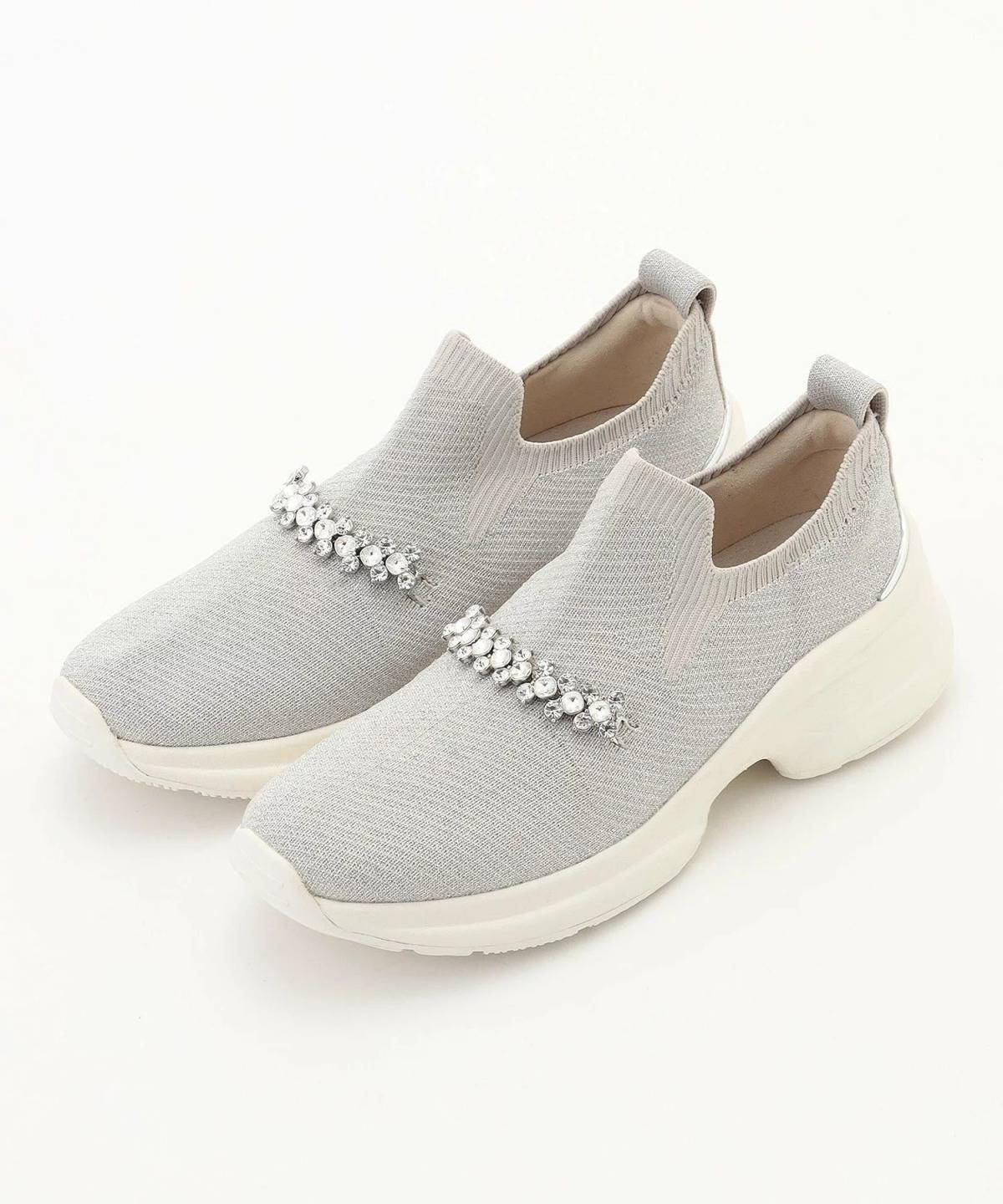 steppi ボリュームソール ビジュースニーカー