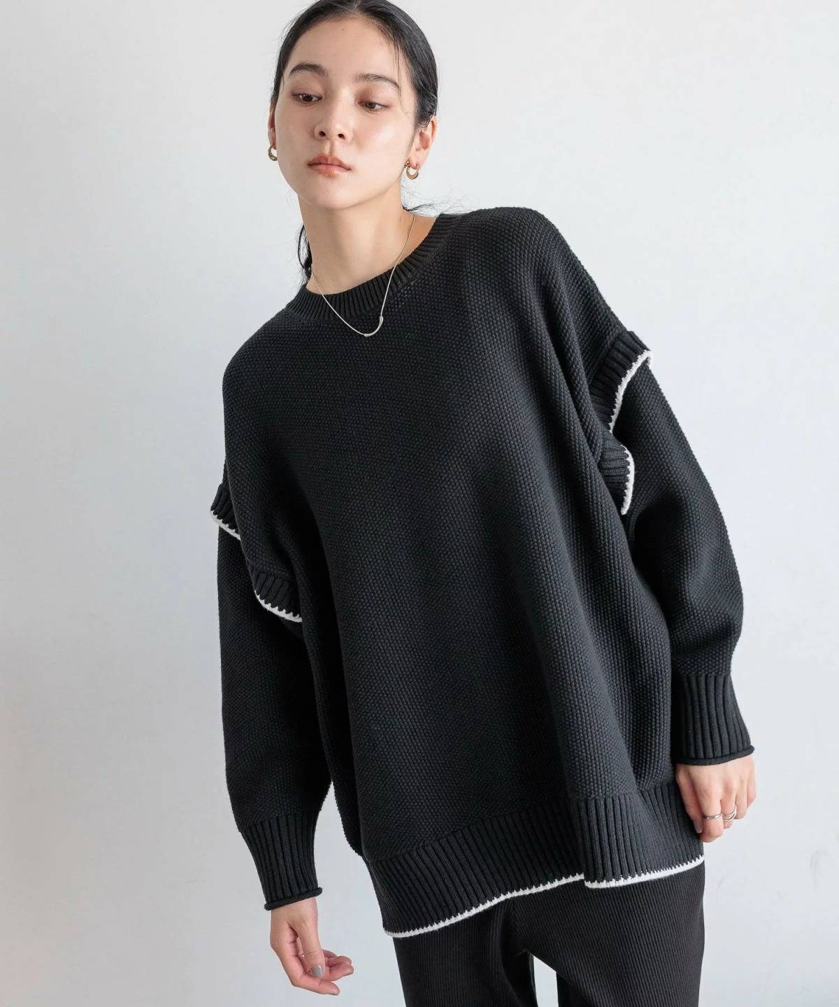 LOWRYS FARM 2WAYハイショクステッチプルオーバー