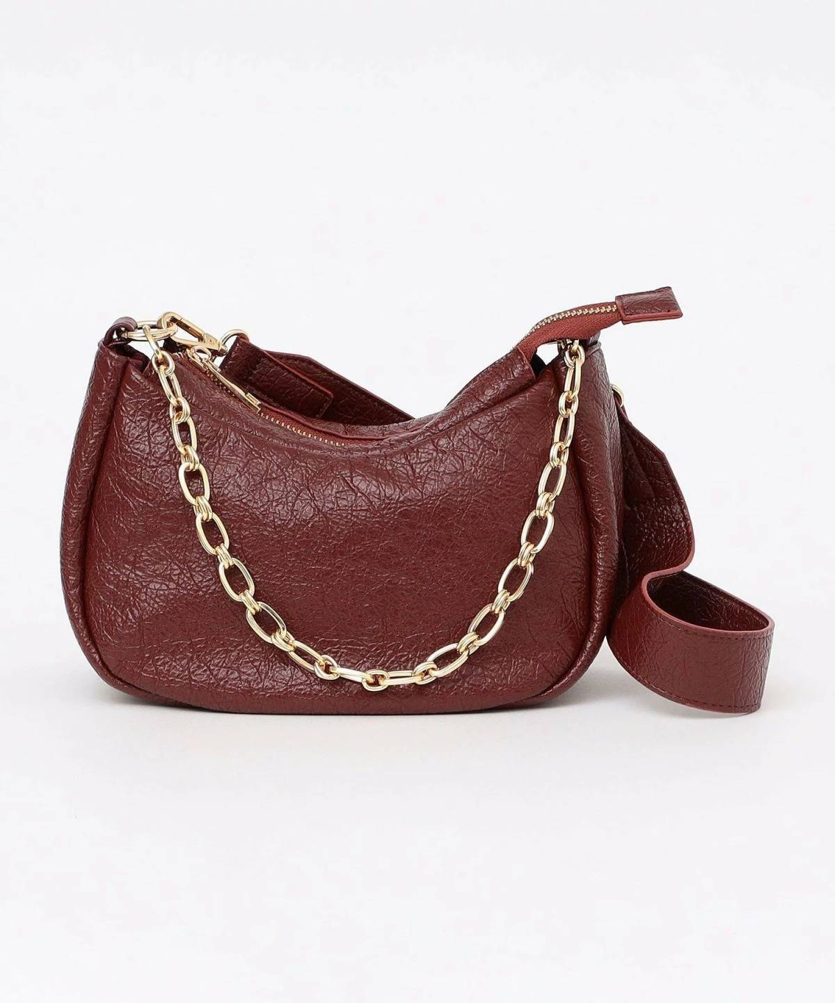 SHIPS ハーフムーン 3way チェーン ミニ ショルダー バッグ