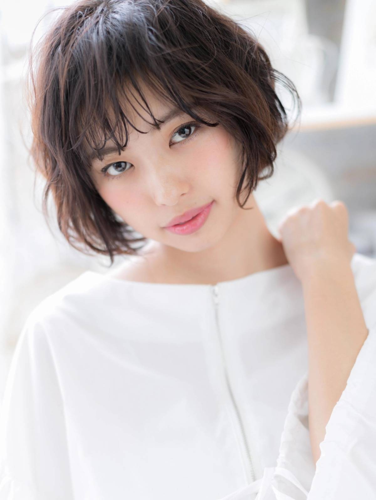 くせ毛風のくしゃボブ