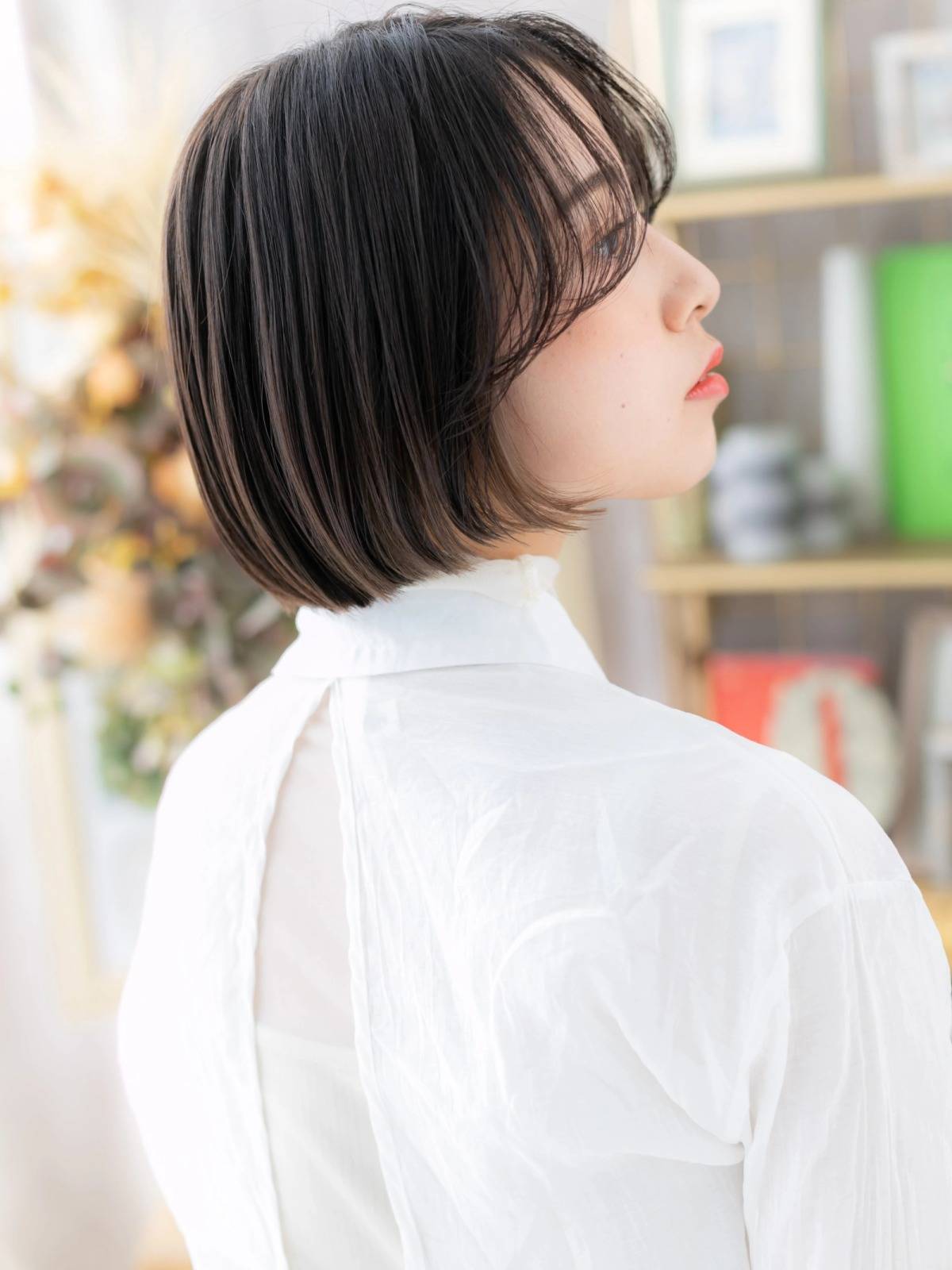 ダークアッシュカラーボブ