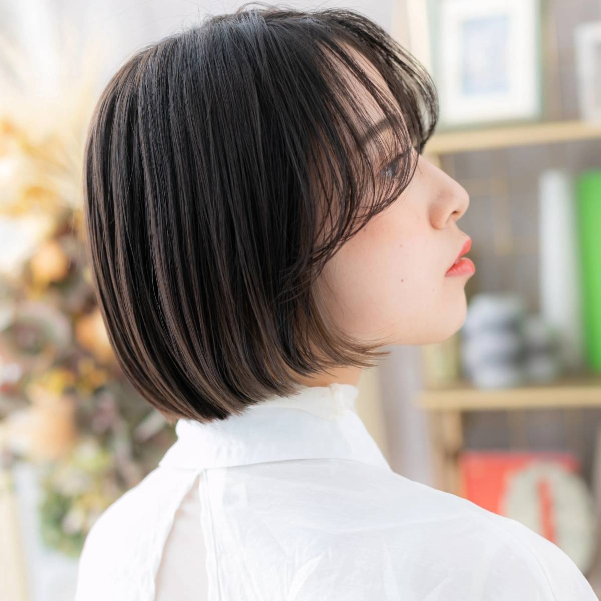 ダークアッシュカラーボブ