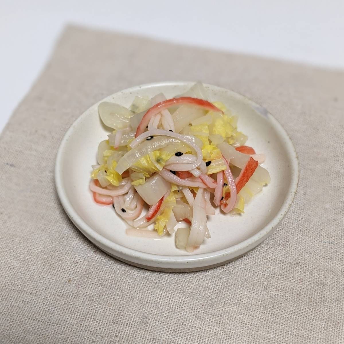 JAグループ公式の「白菜のカニカマ和え」のレシピ