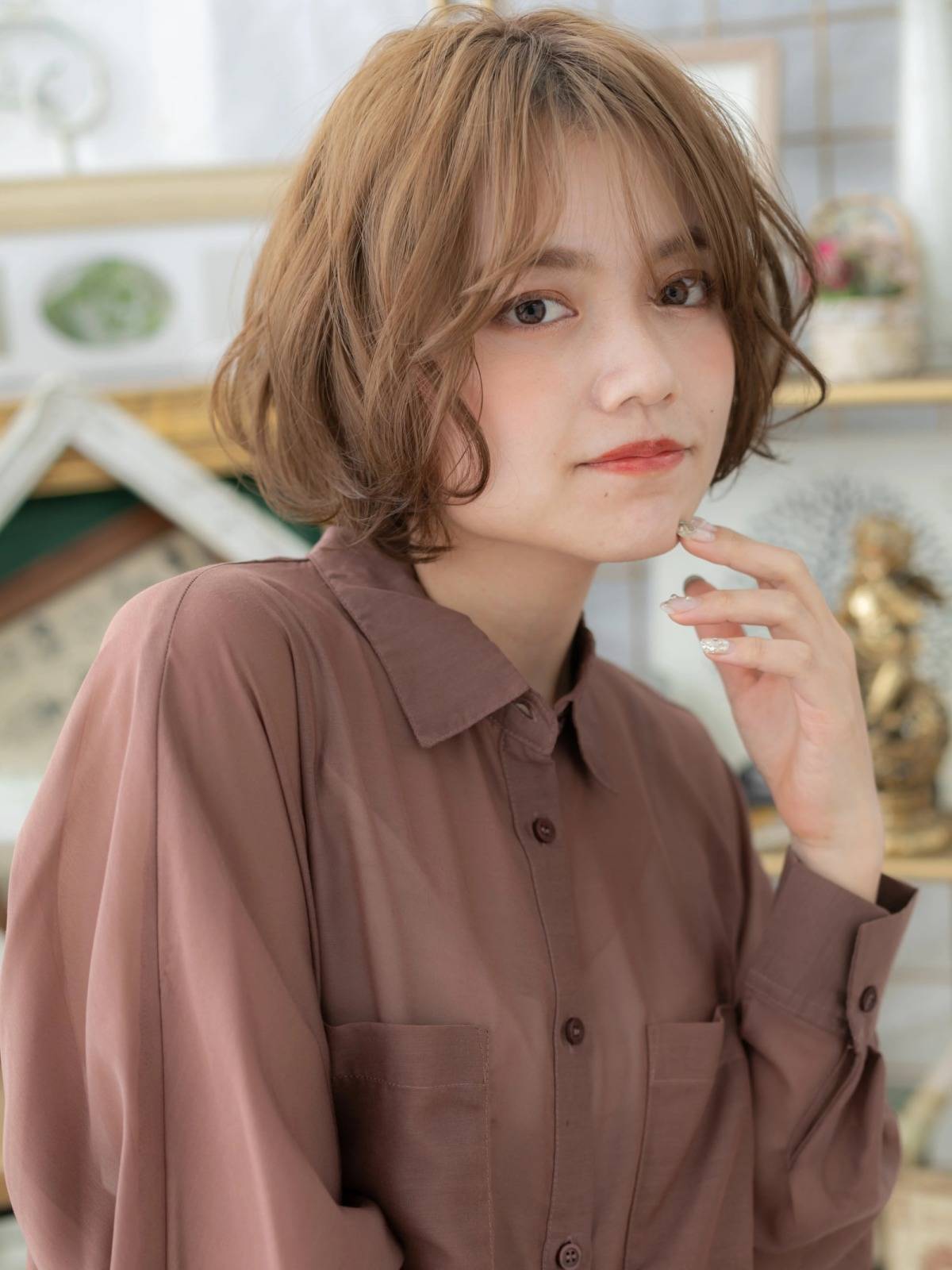 韓国風ふわボブ