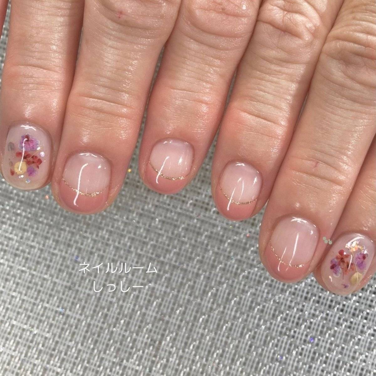 ピーチピンクネイル