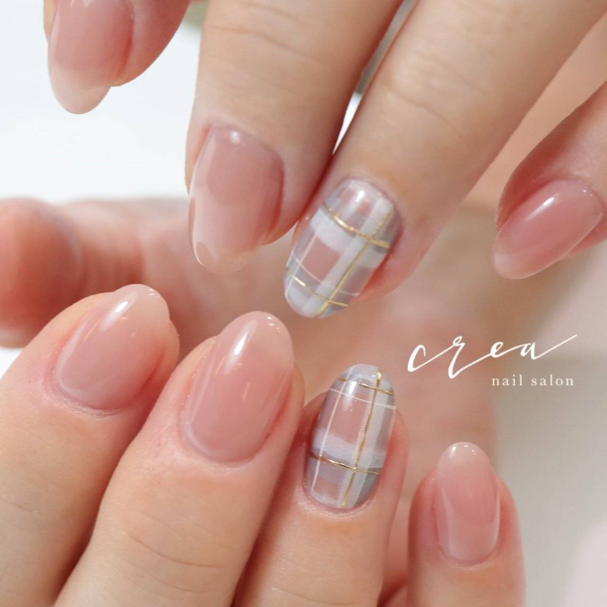 ピーチピンクネイル