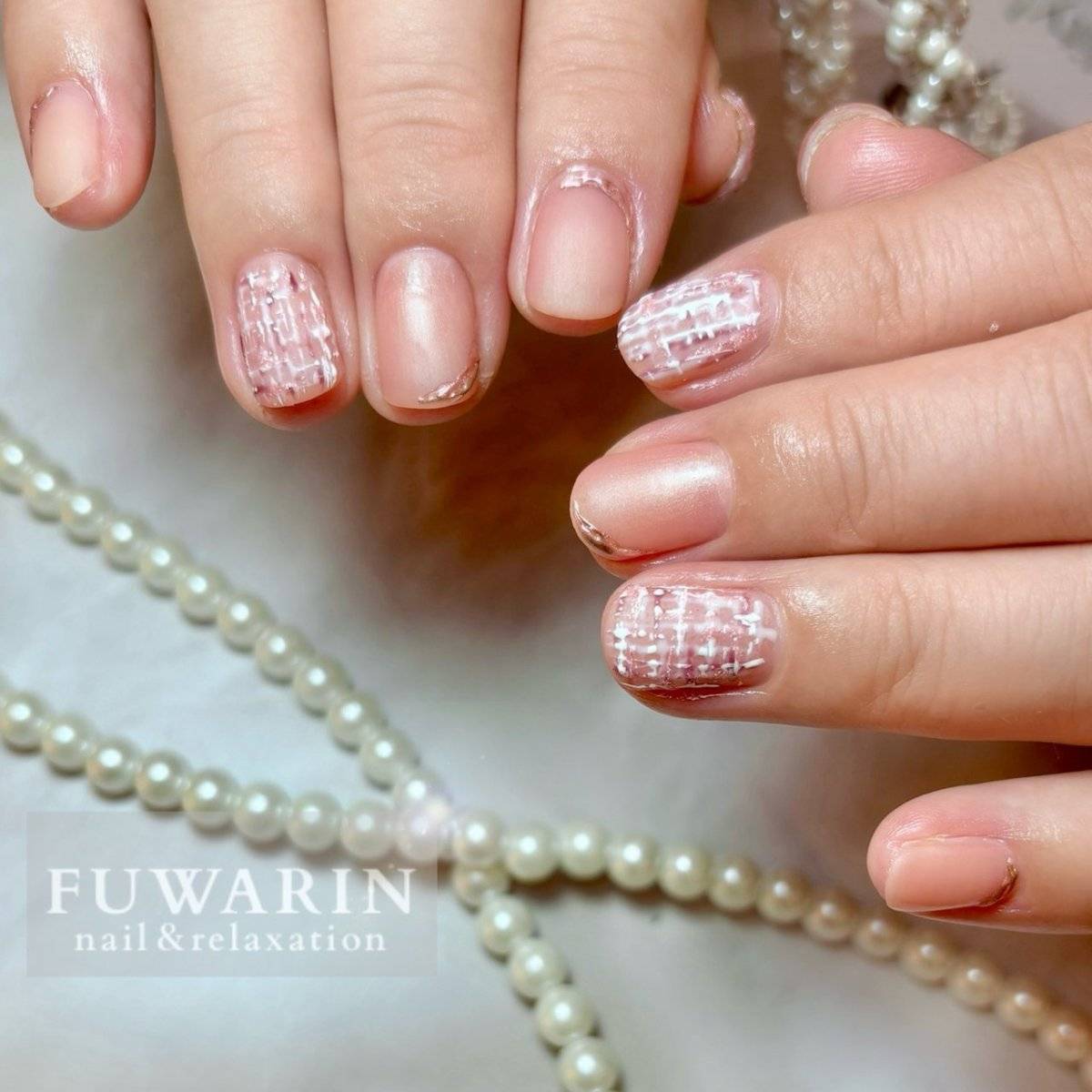 ピーチピンクネイル