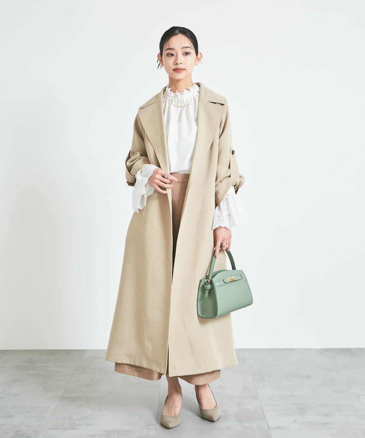 ガウンコートコーデ