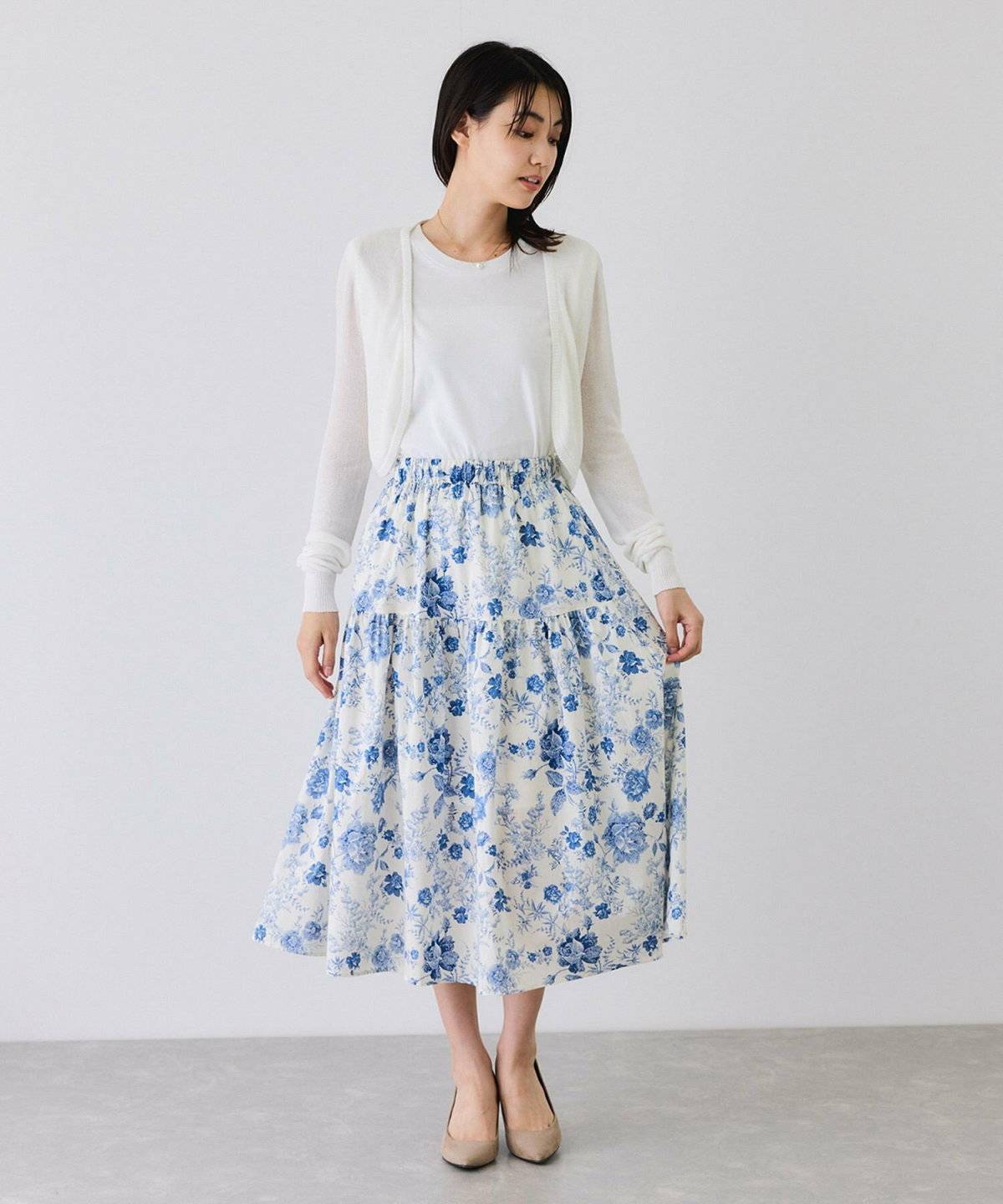 ティアードスカートコーデ