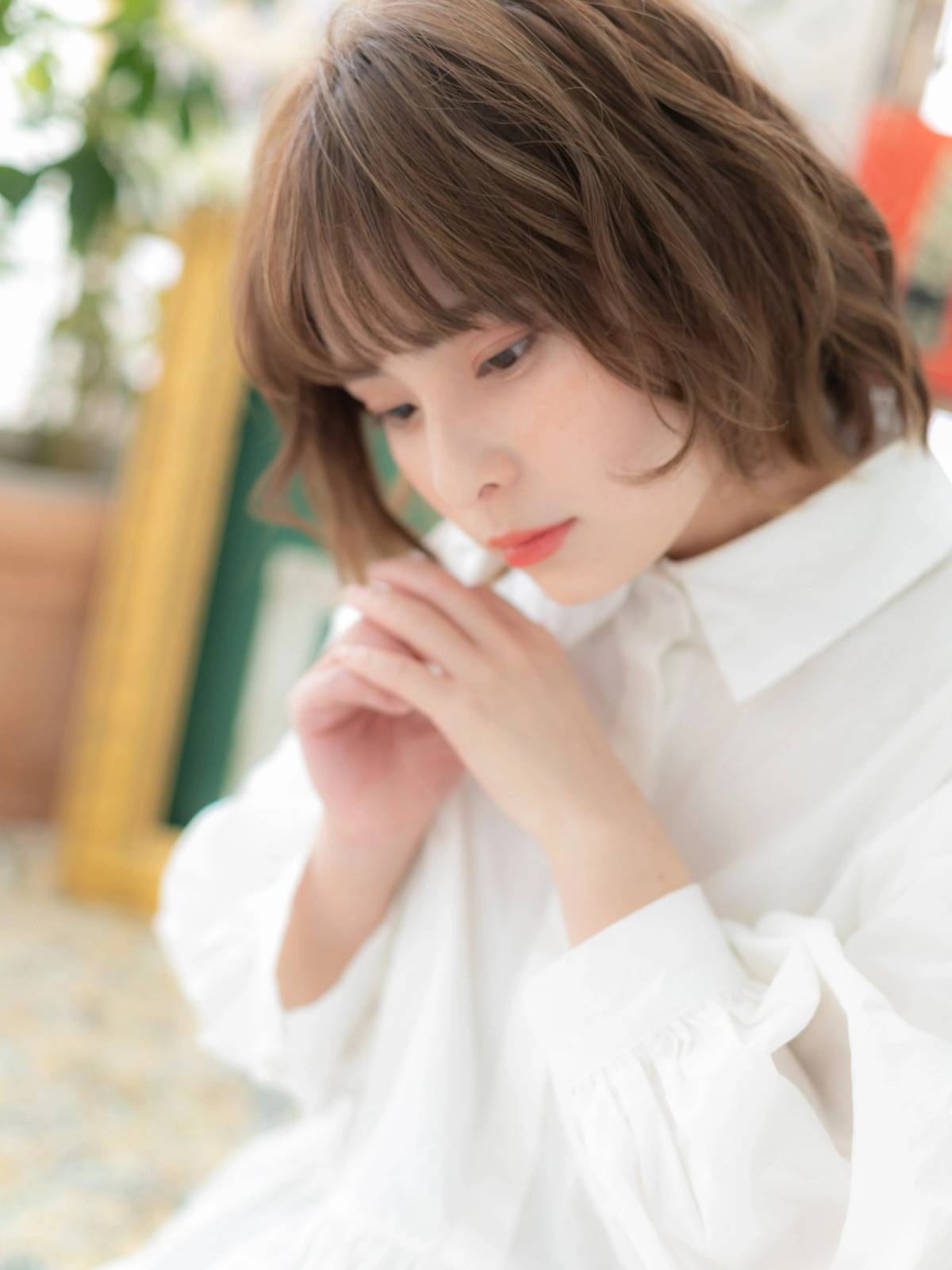 ゆるウェーブのナチュラルボブ