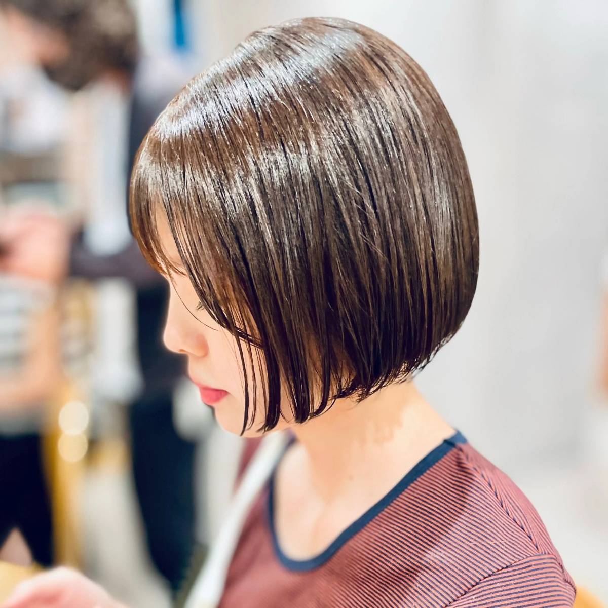 ぺたんこ見えしやすいボブ