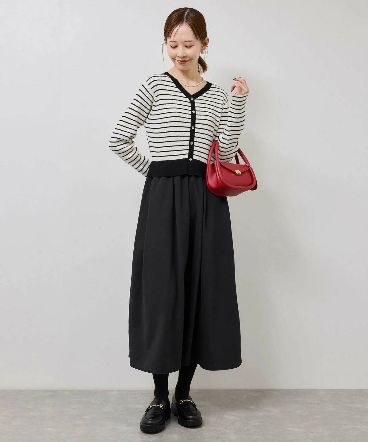 ROPE' PICNIC メタル釦ドッキングワンピース