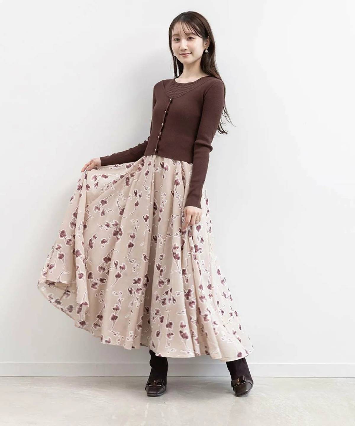 RANDA ニットドッキングアンサンブルワンピース