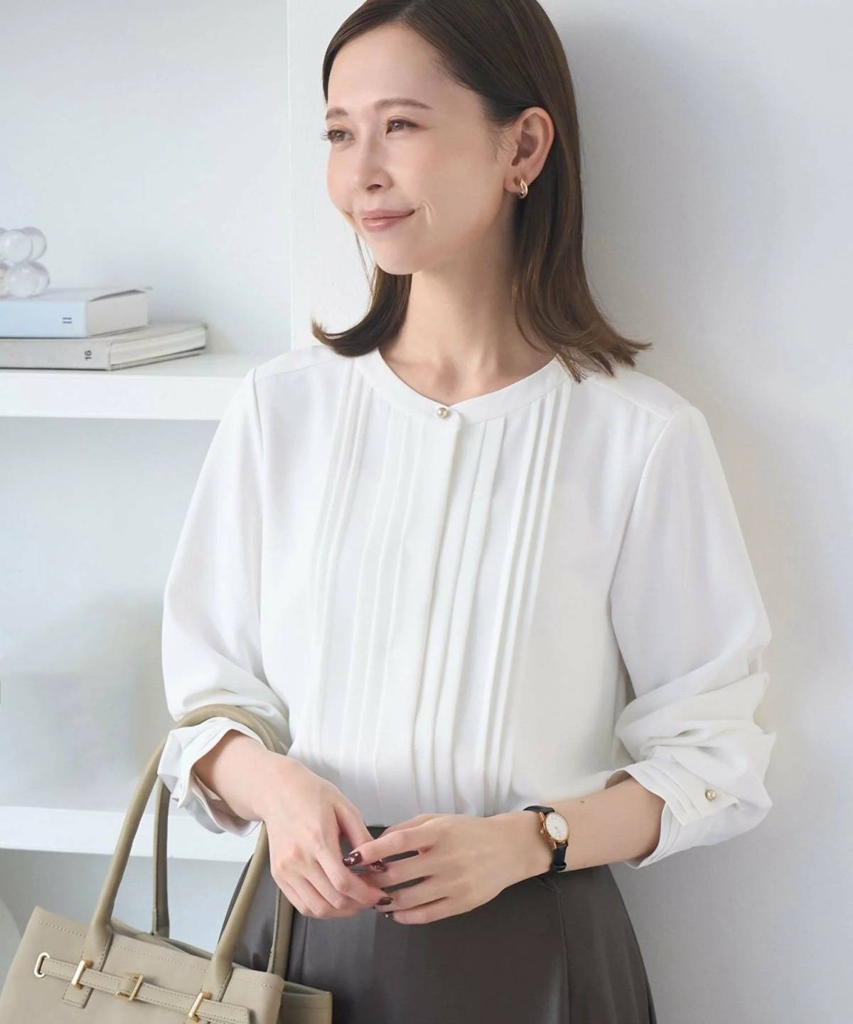 ROPE' PICNIC フロントピンタックブラウス