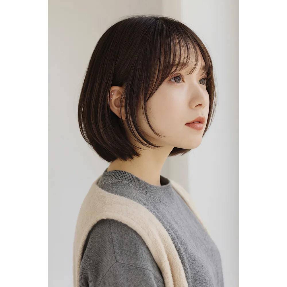 ナチュラルな内巻きボブ