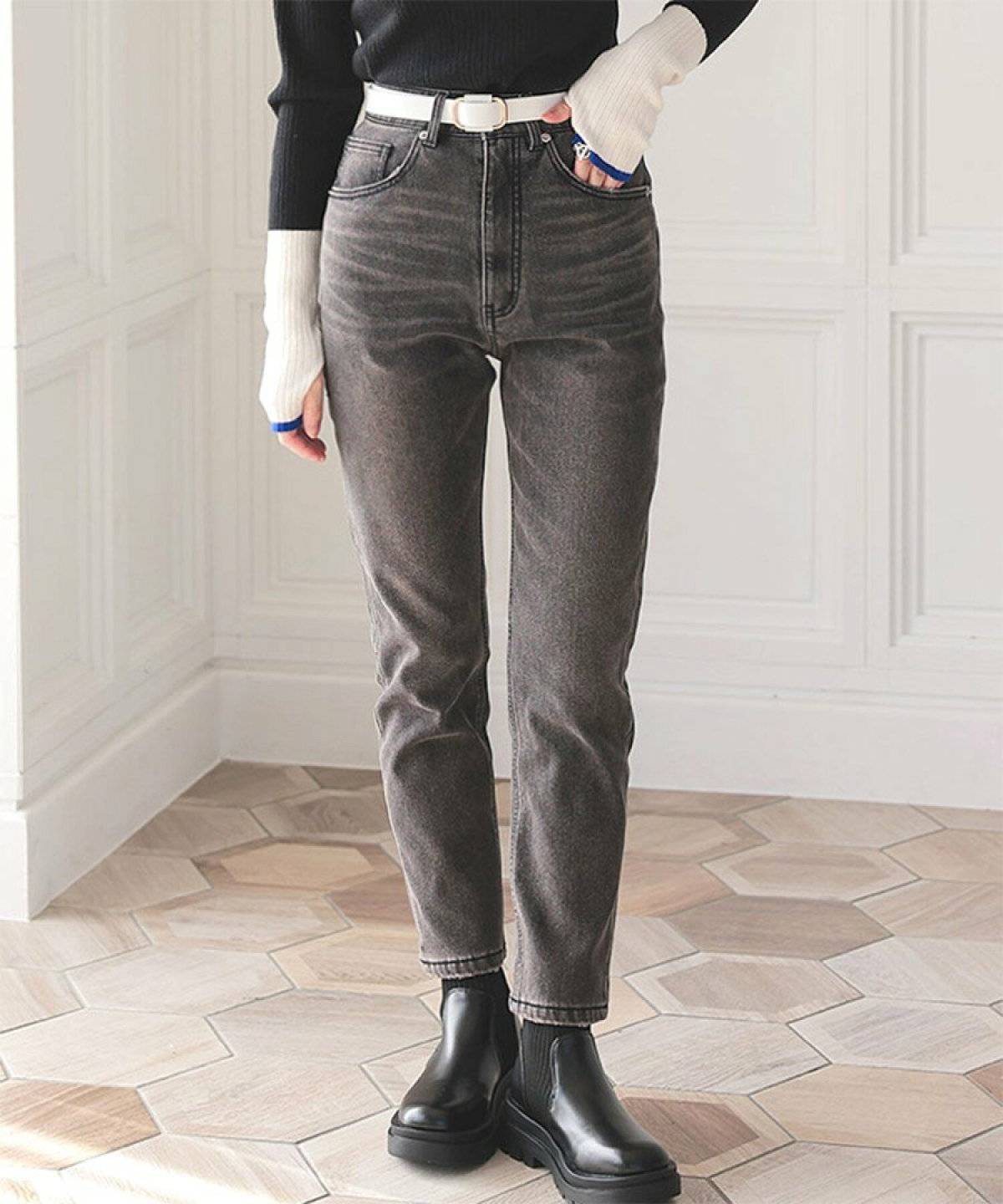 スキニー×ブーツコーデ