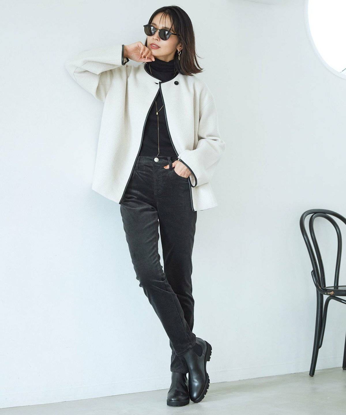 スキニー×ブーツコーデ