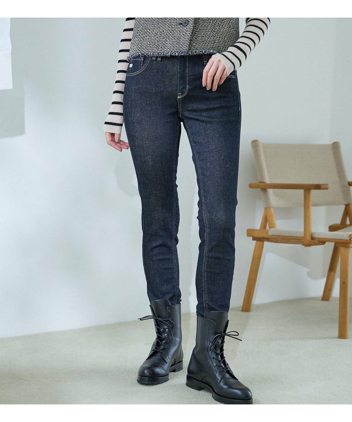スキニー×ブーツコーデ