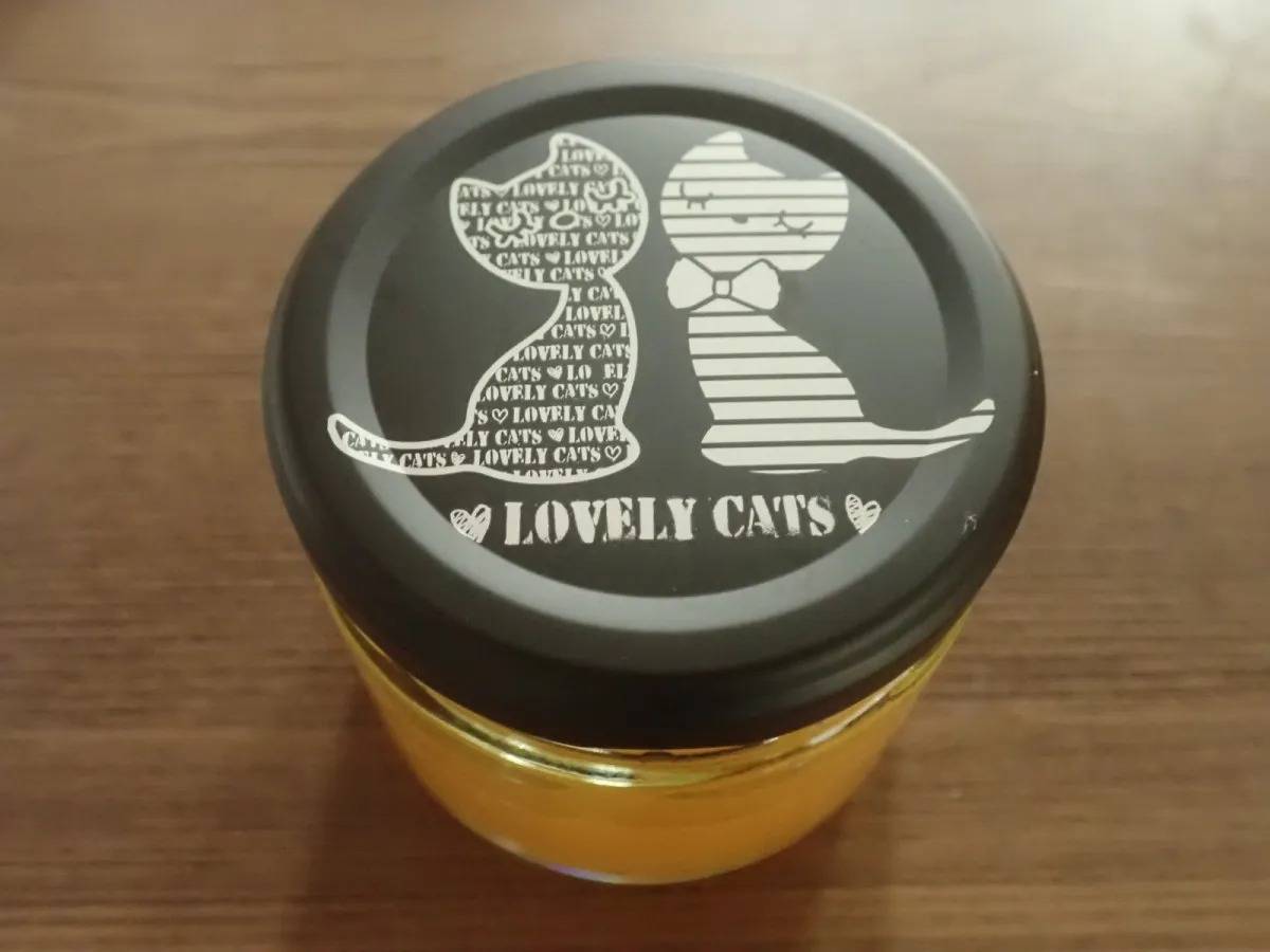 DAISO(ダイソー):ツイストキャップ(ネコ、黒・灰、150mL)