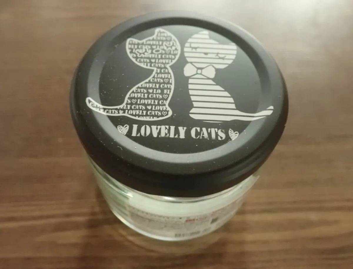 DAISO(ダイソー):ツイストキャップ(ネコ、黒・灰、150mL)