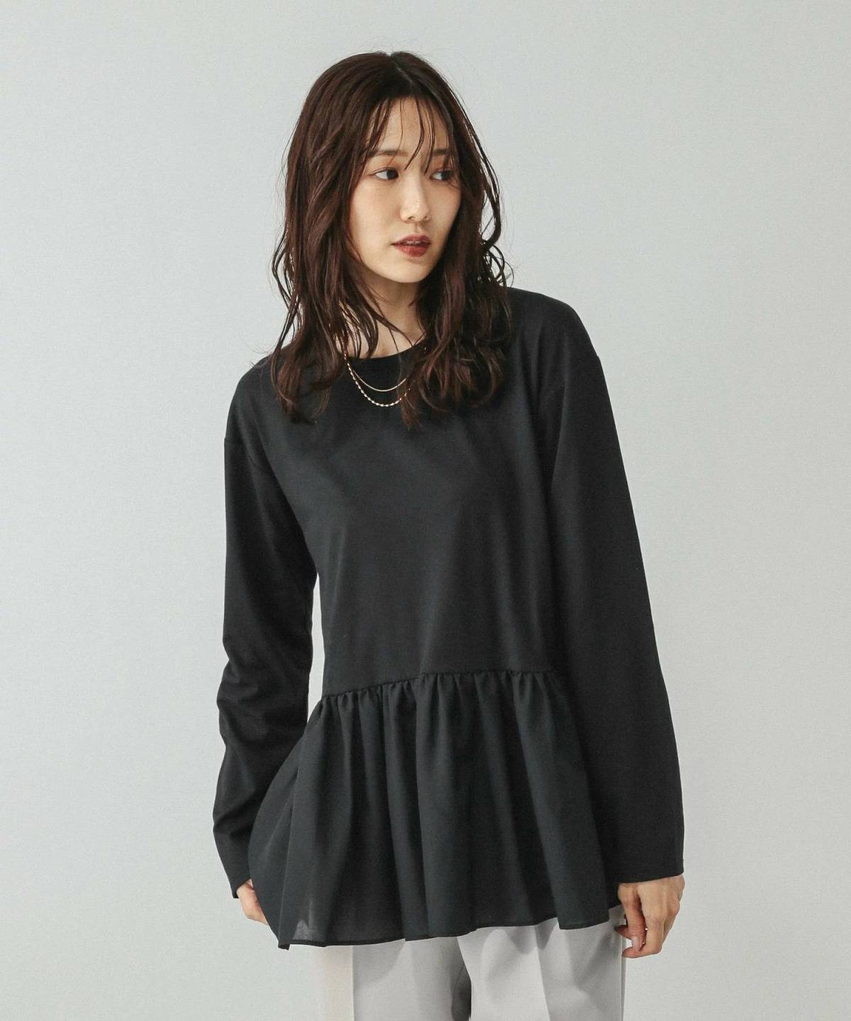 GLOBAL WORK ヘビロッTEEアソート切り替えプルオーバー