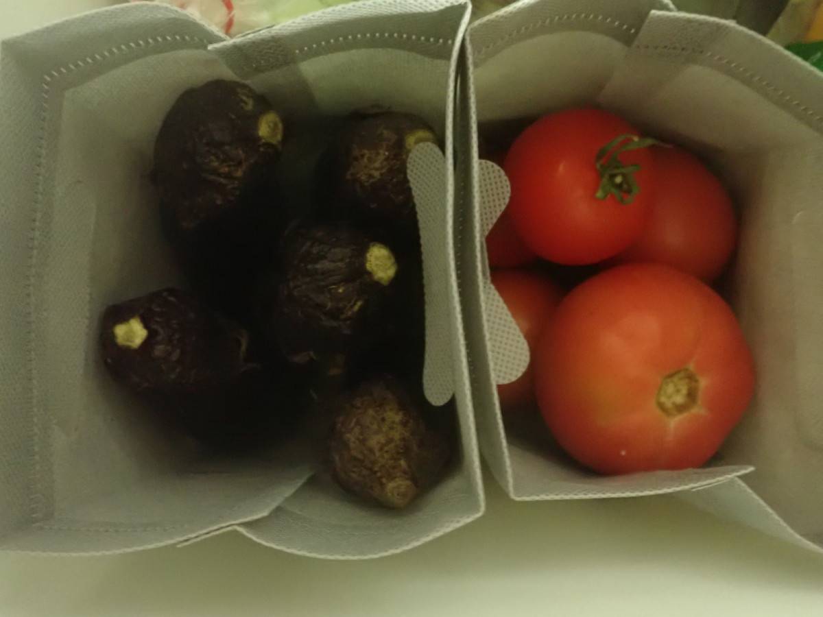 ダイソーの野菜仕切りバッグ S 3枚