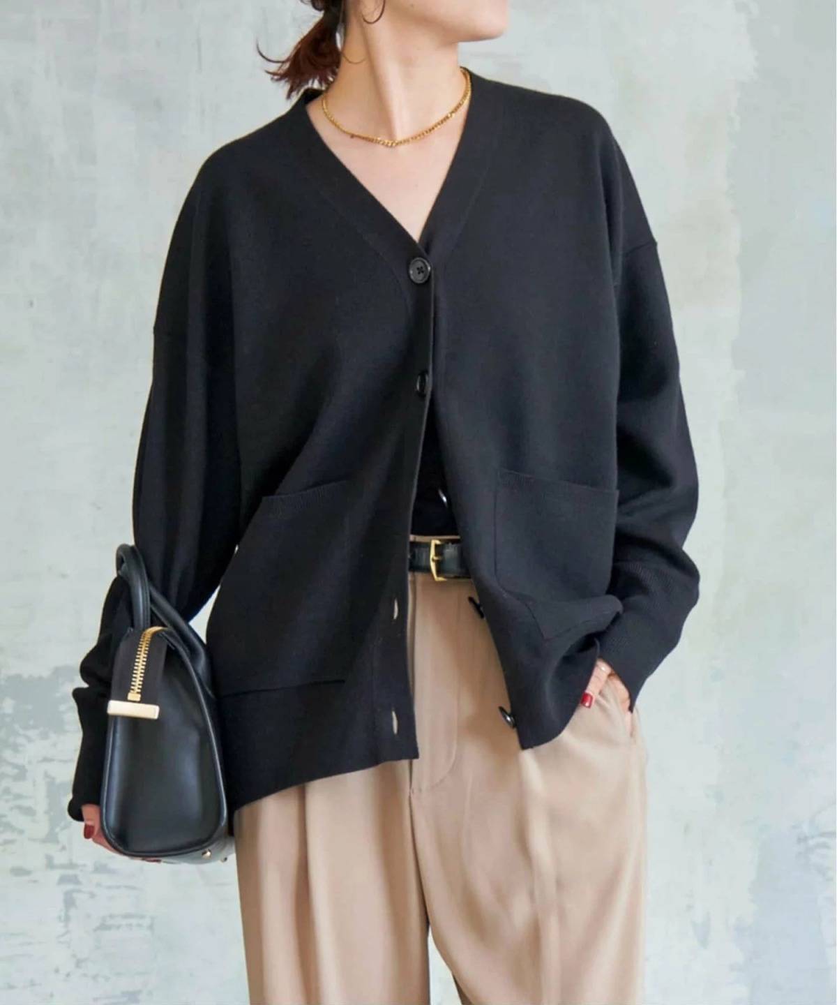 Spick & Span ダブルジャガードカーディガン