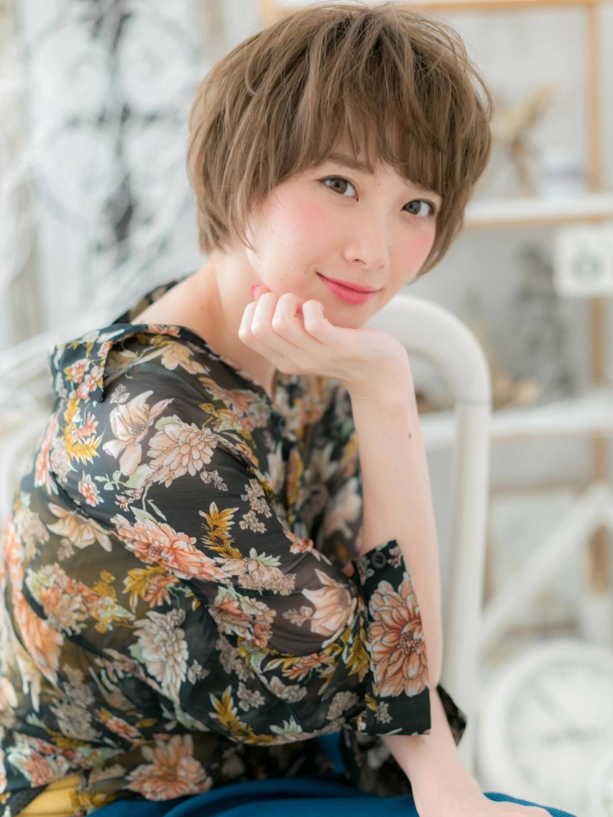 立体感レイヤーショート