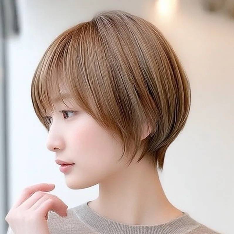 顔まわりレイヤーのシンプルショート