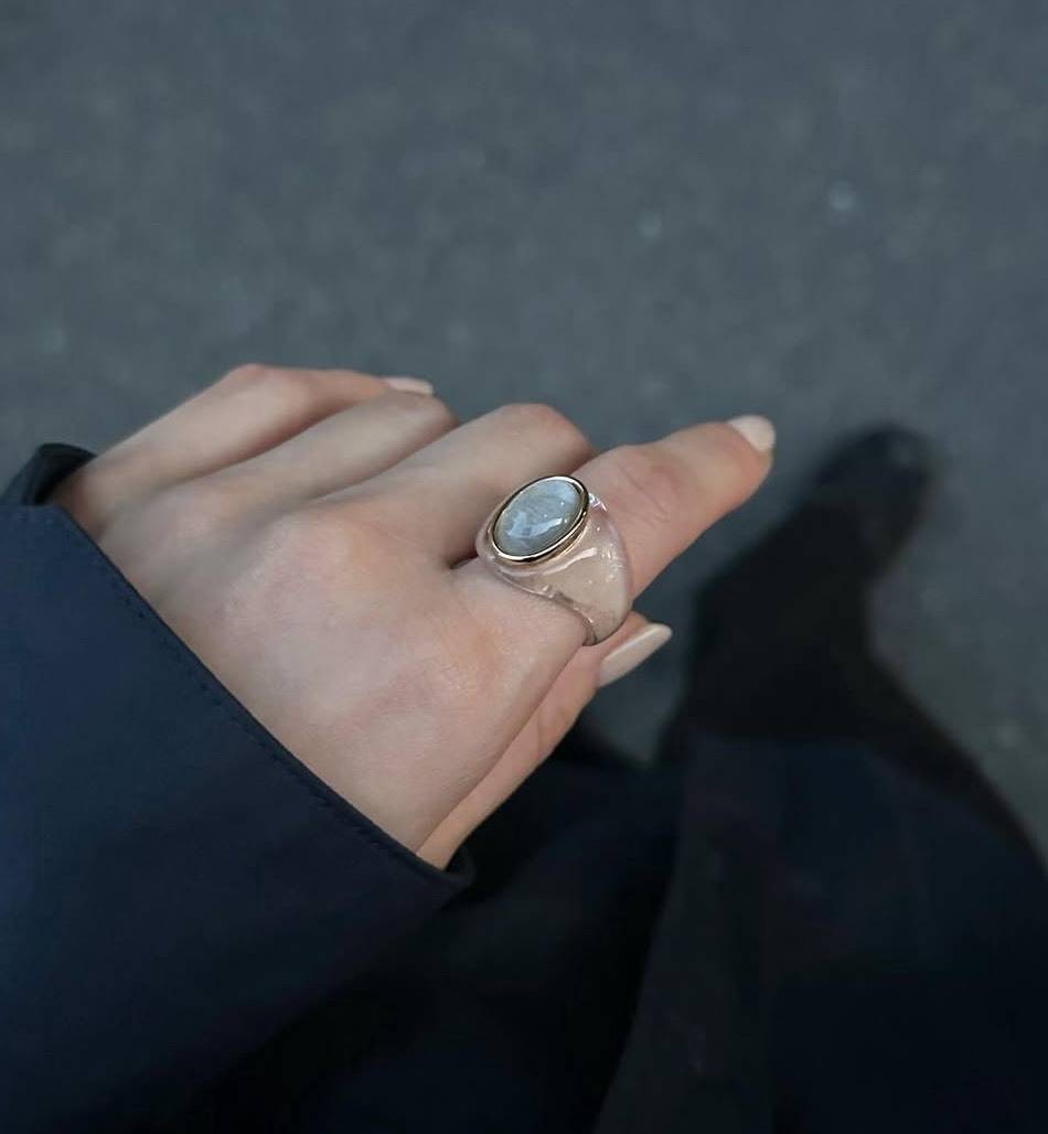 ストーン付きのクリアリング