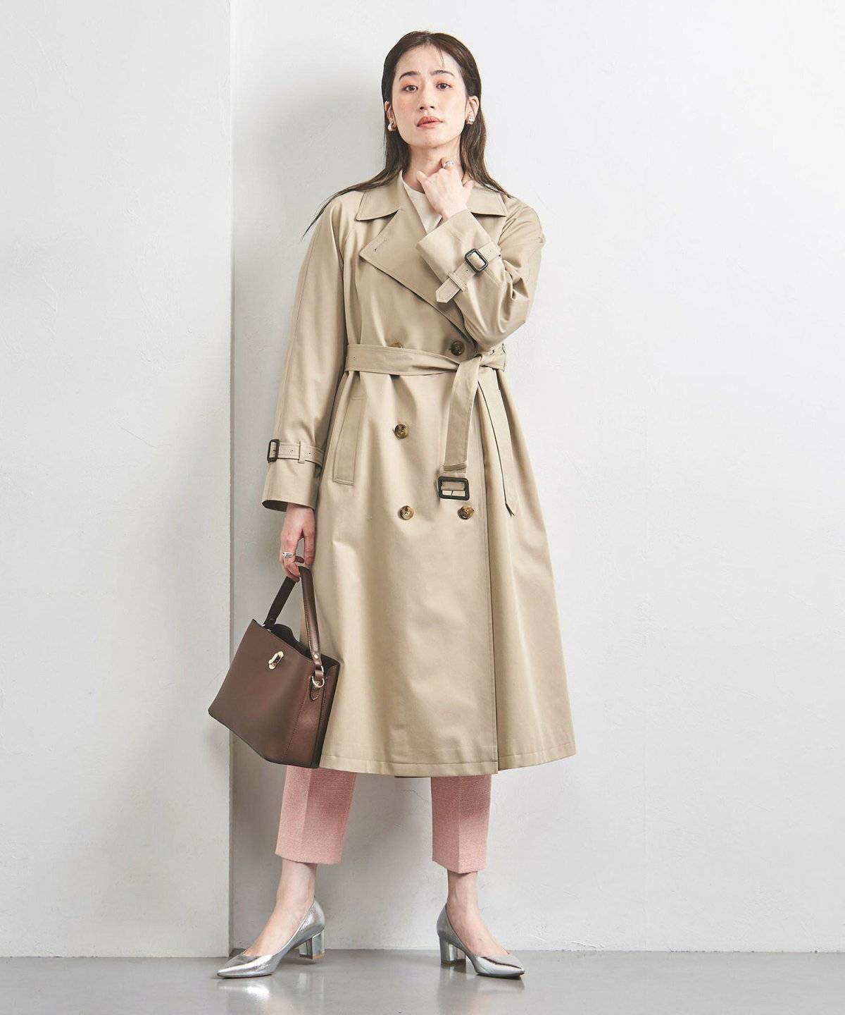ガーゼトレンチコートコーデ