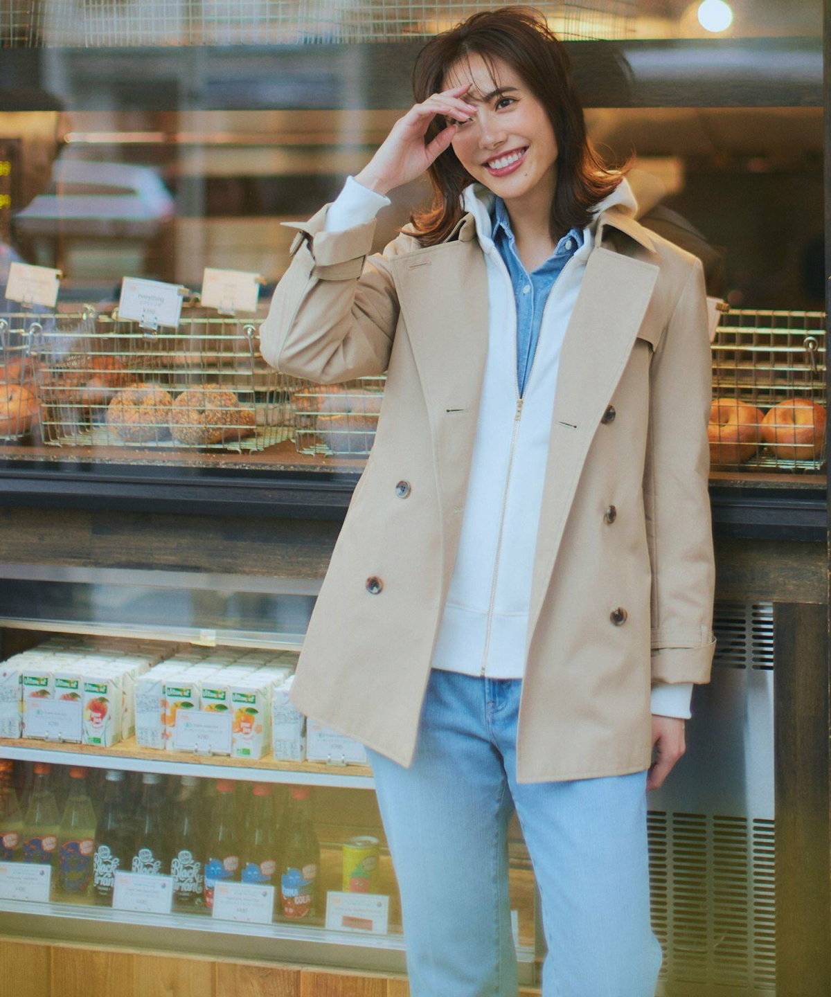 トレンチコートコーデ