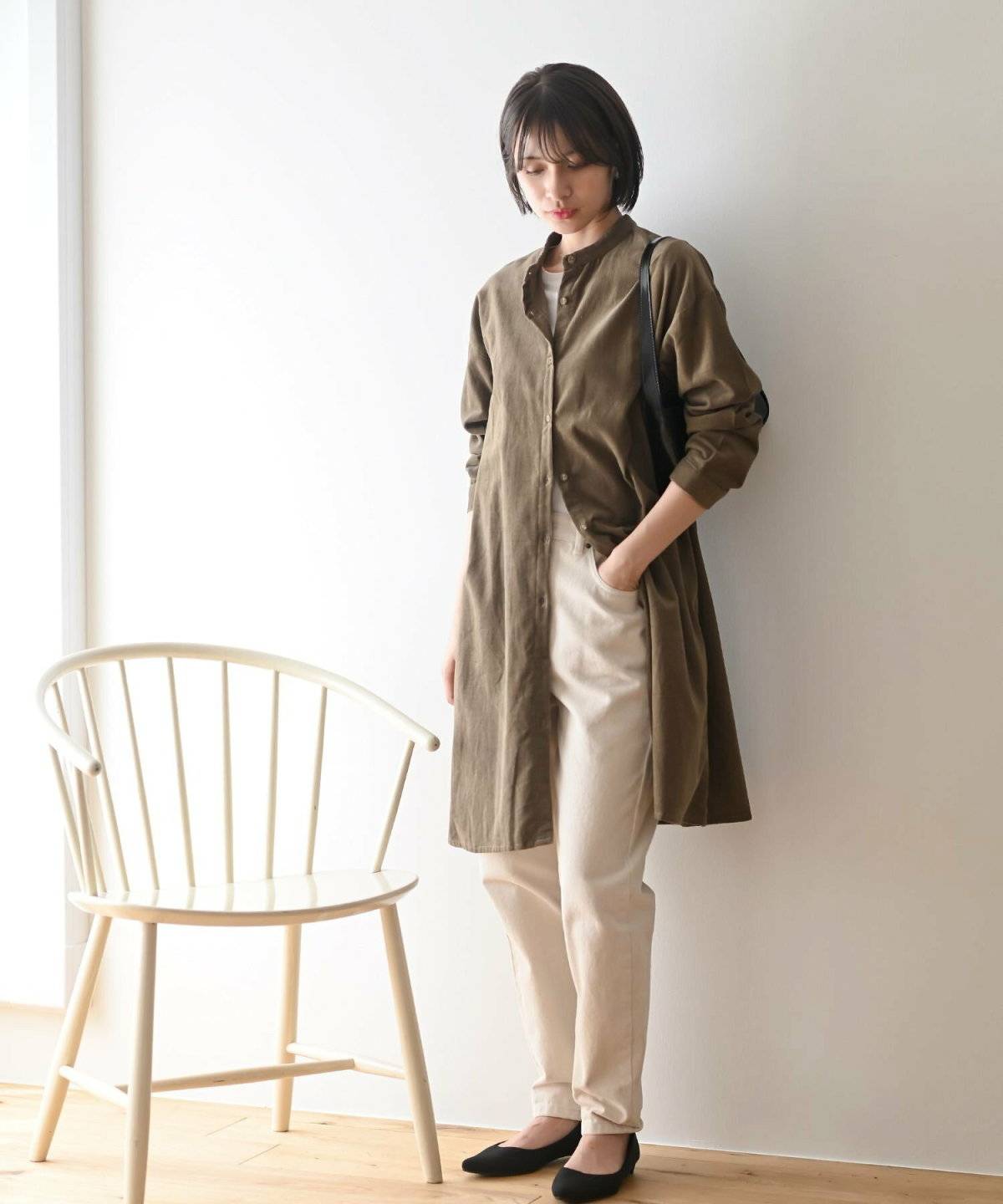 ハイウエストデニムコーデ