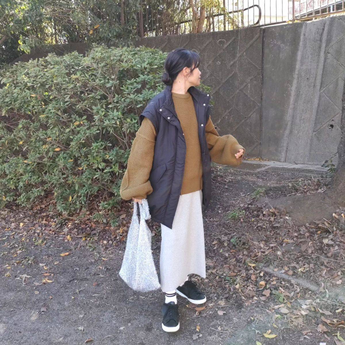 ダウンベストを重ね着する♪