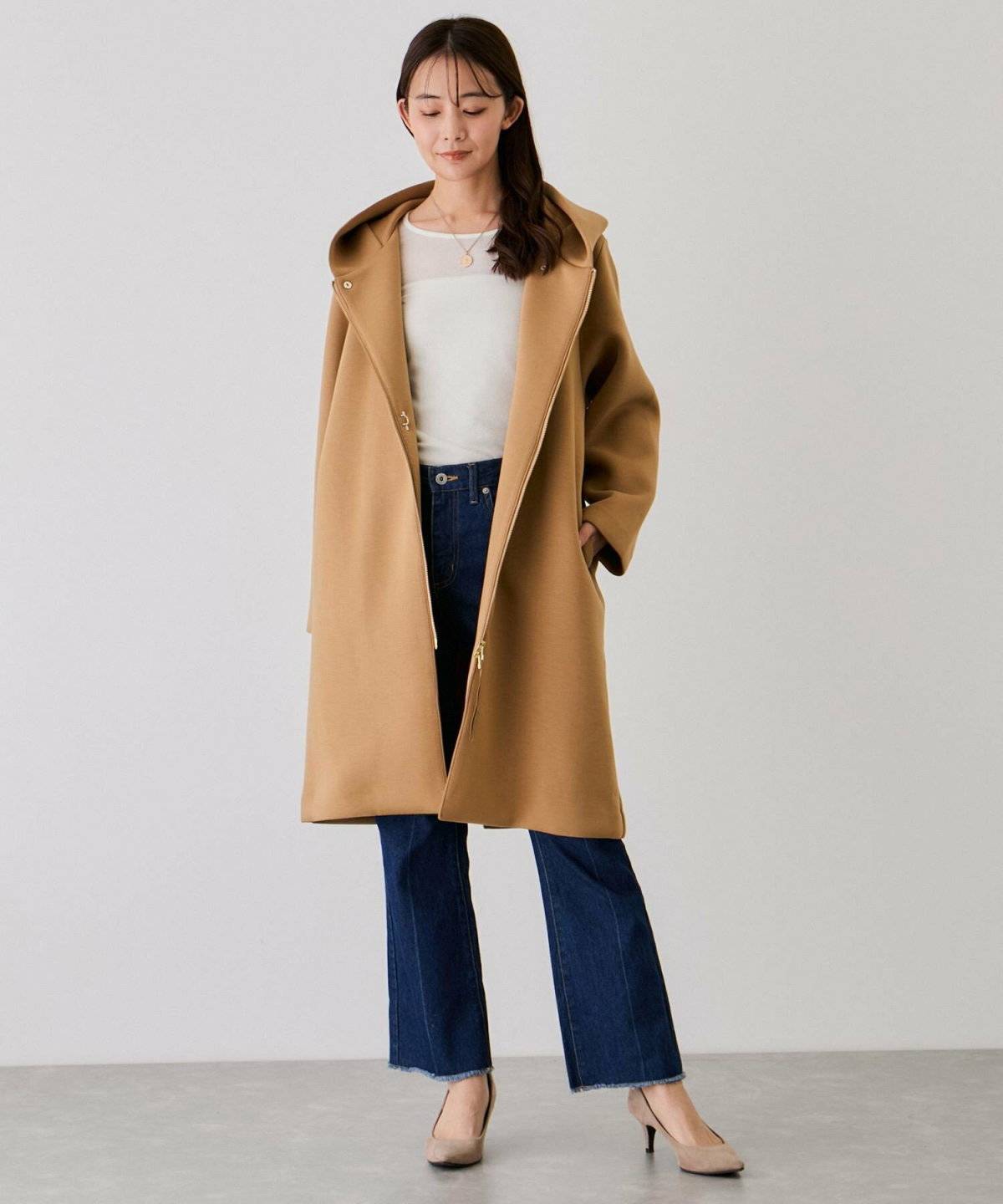 ロングコートコーデ